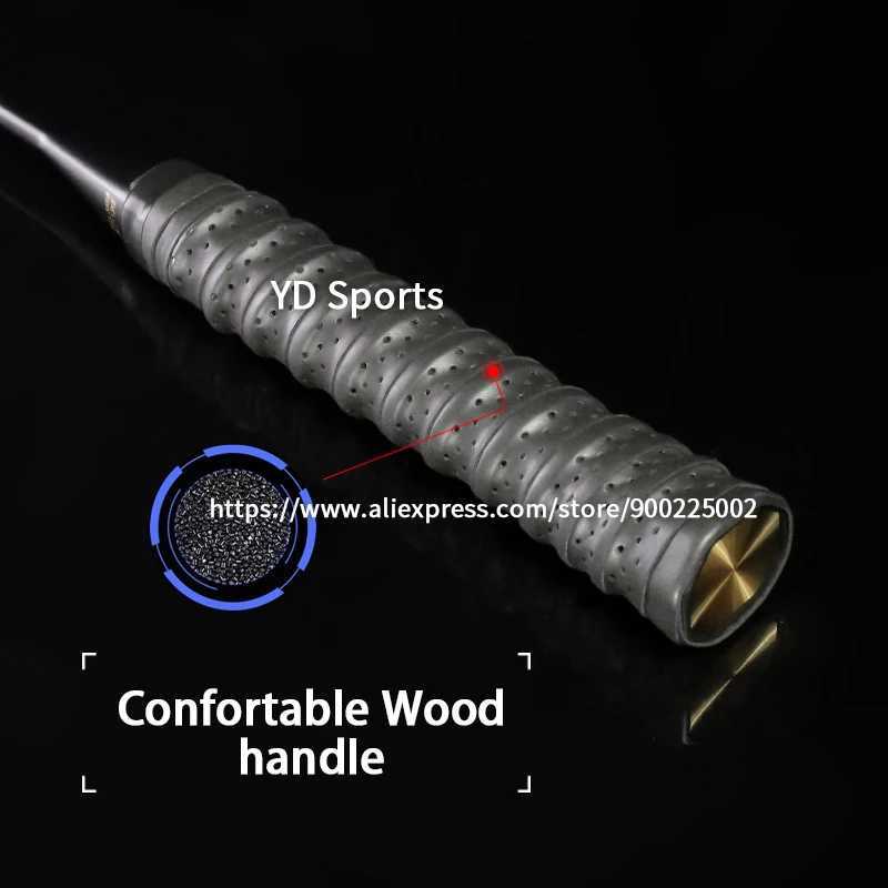 2PCS/professional 0U all carbon fiber badminton racket with high tension 35LBS 3KG adult racket for sportsW241221