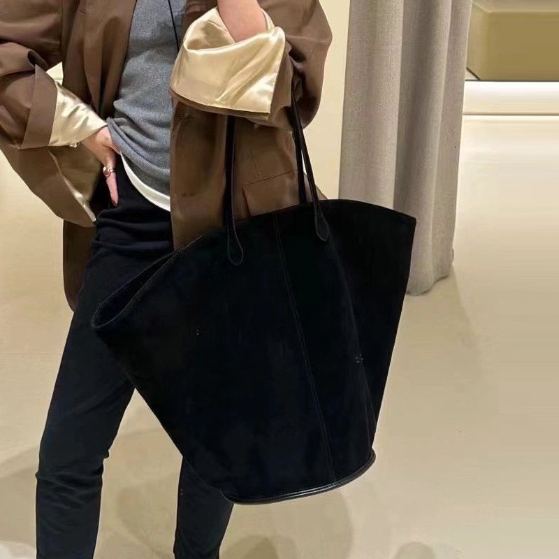Faux Suede Frosted Tote Bags For Women Designer Handbags And Purses 2023 New In Vintage Large Capacity Shoulder Bucket