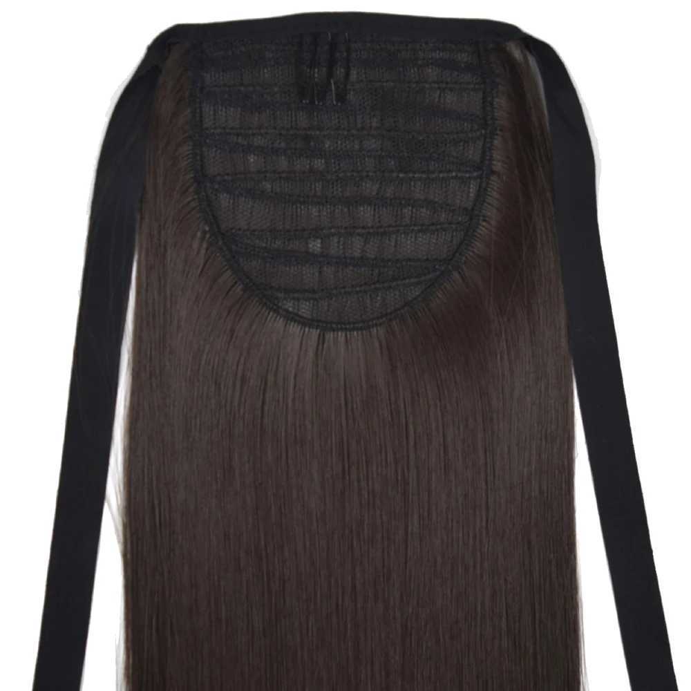 TOPREETY Synthetic Fiber Heat Resistant Straight Ribbon Ponytail Extensions 1006XJ241221