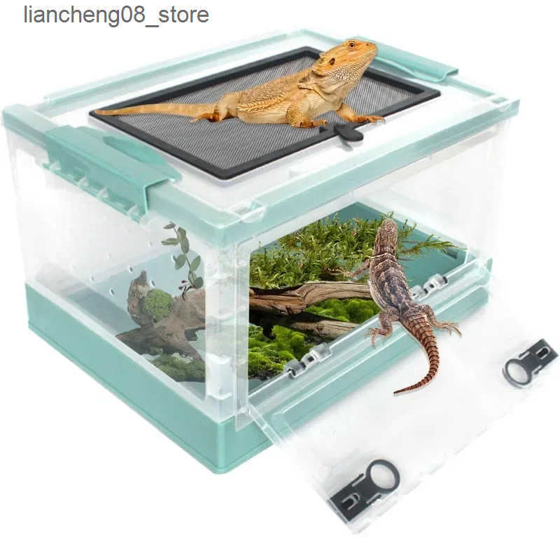 Other Pet Supplies Plastic reptile feeding box reptile breeding shell reptile cage reptile portable transport container for lizard bear dragon L240910