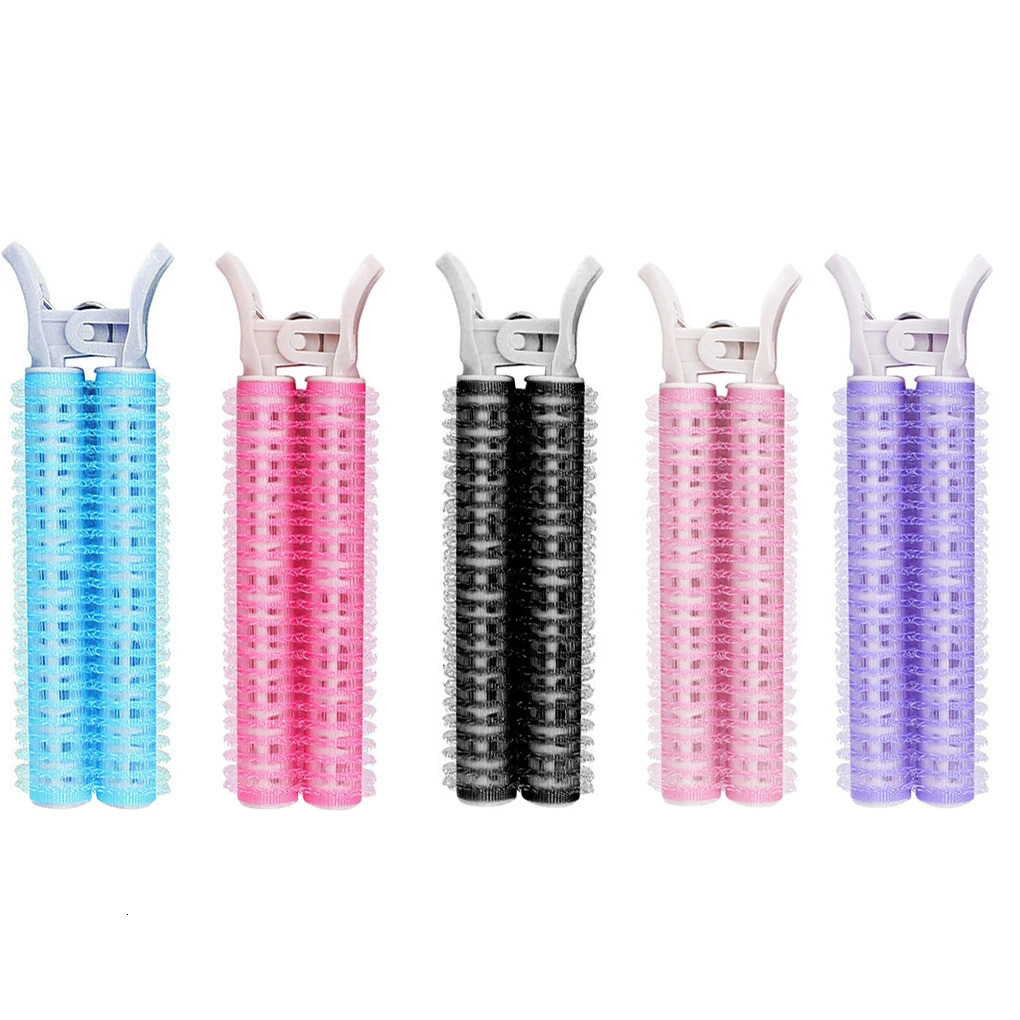 2/5PCS Hair Root Fluffy Clips Bangs Hairstyling Hairdressing Hairpins Lazy Curly Tube Portable Travel Washable Curlers Rollers 241220