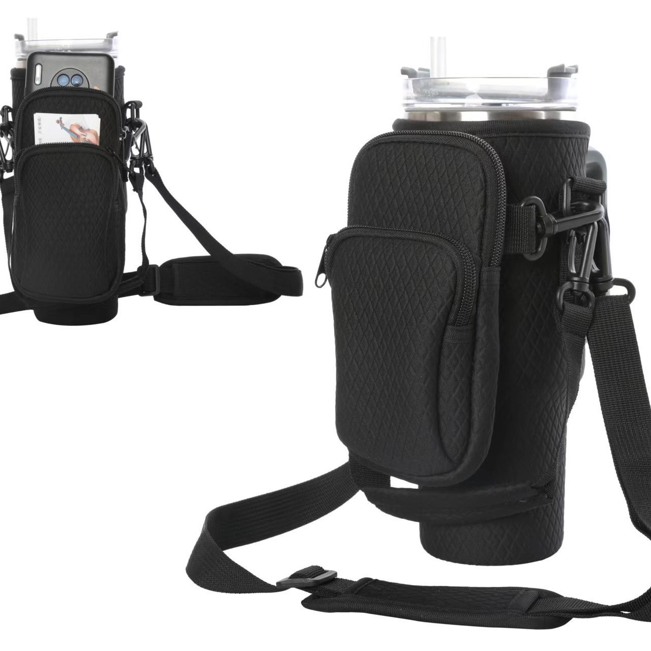 Neoprene Cup Sleeve 40oz Travel Mugs 10 Colors Stubby Holder Neoprene can cooler With Keychain WLL2487