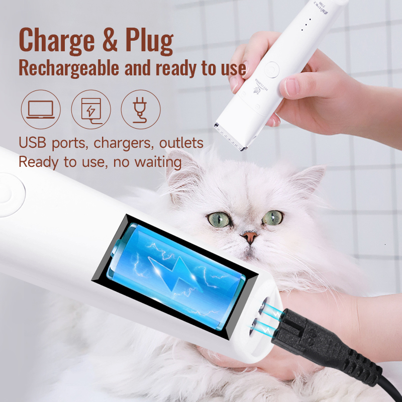 Fenice Pet Cat Multifunctional Electrical Clippers Blade Rechargeable Haircut Hine For Shaving Feet And Polishing Nails