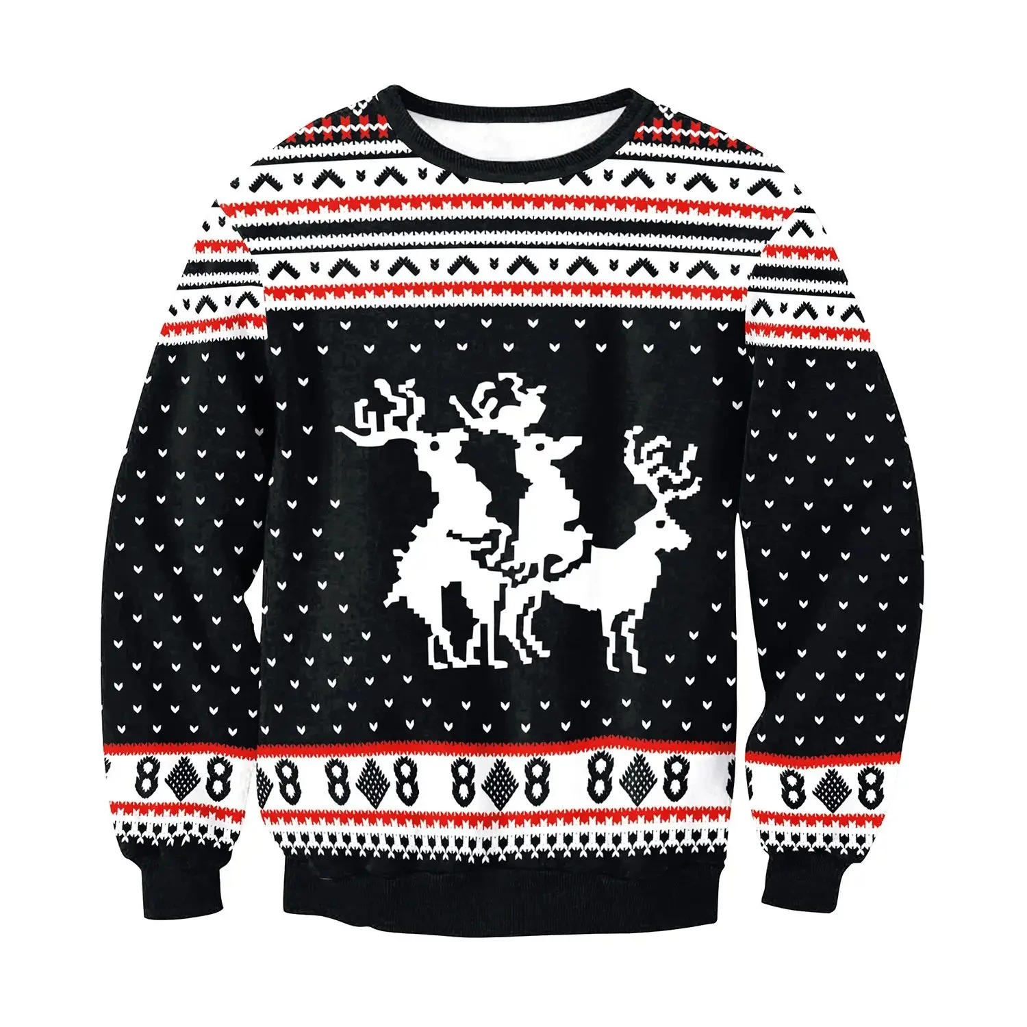 Men Women Ugly Christmas Funny Humping Reindr Climax Tacky Christmas Jumpers Tops Couple H S251110