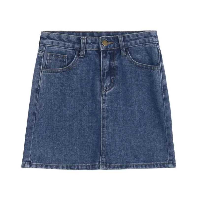 New Summer Skirt Casual Big Size Jeans Womens A-line Short High Waist Denim Vintage Tassel Fe Clothing HoleXJ241221