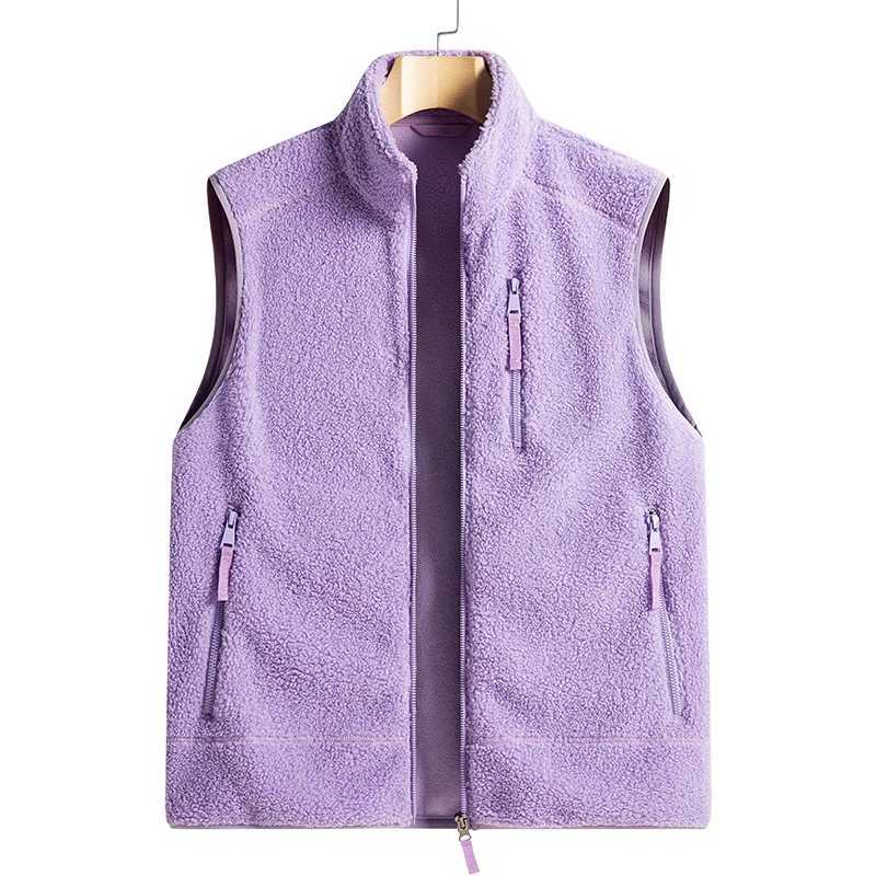 Cotton-Padded Mens Vest Men Zipper Waistcoats Plus Size 6XL Men Women Fleece Jacket Sleeveless Vest Fashion Casual Coats MaleXJ241221