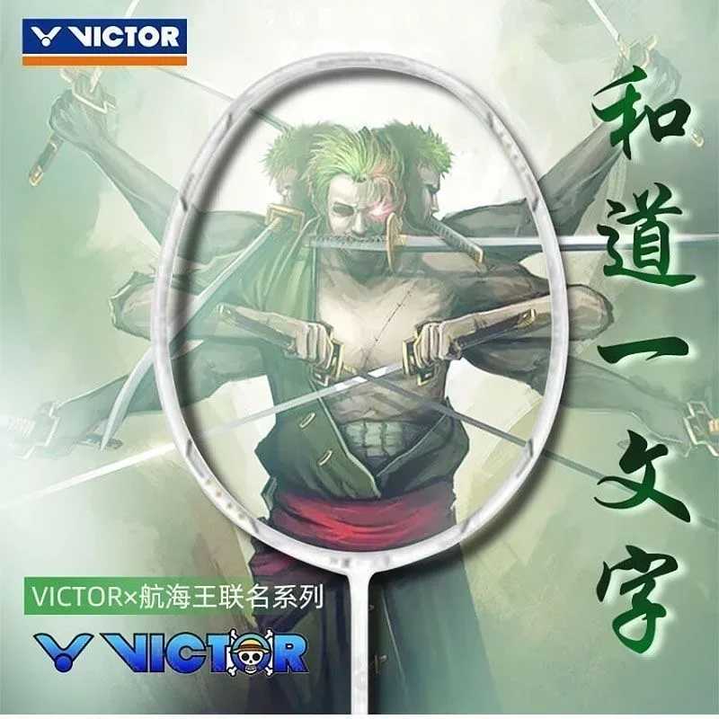Victor One Piece and Enma/Wado Ichimonji/Fourth Generation Guiteru attacking badminton racketW241221