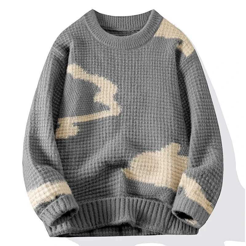 2024 Mens High-end Autumn and Winter Sweater Trend Brand Handsome Knitwear Sweater Base Long Sleeve Mens Thermal VestXJ241221