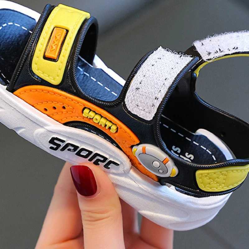 Sneakers Childrens Summer Boys Cartoon Rubber Sandals Baby Shoes Kids Flat Girls Beach Shoes Sports Soft Non-slip Casual Toddler Sandals H241221