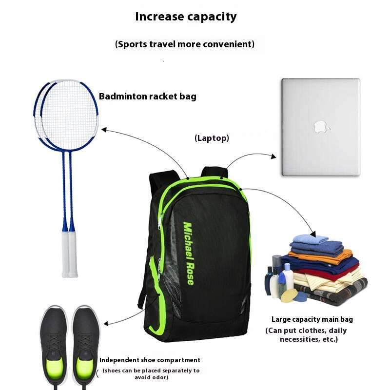 Badminton Backpack, Men's And Women's New Multifunctional Badminton 2-3 Pack, Bag, Racket Cover Bag