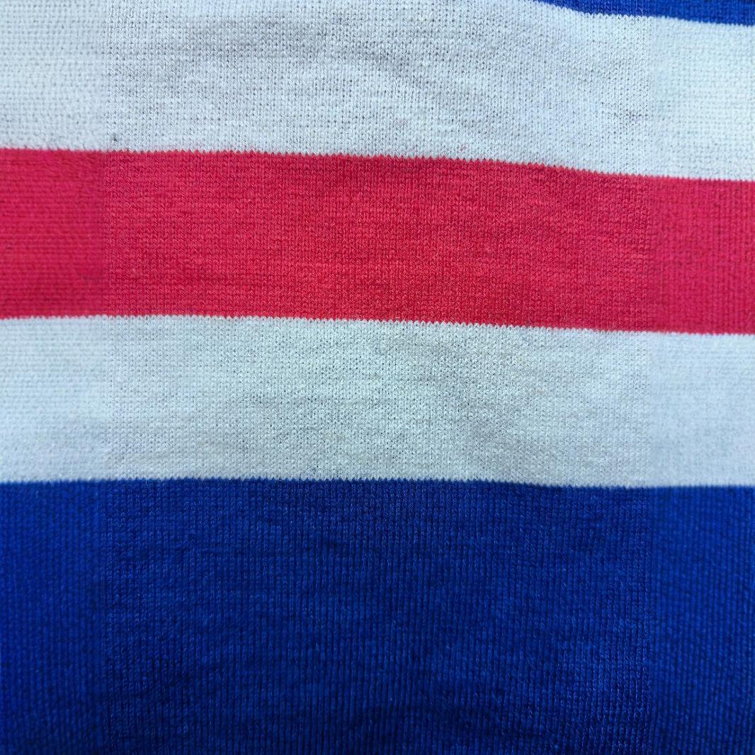 Casual Cotton Linen Shirt Fabric Featuring Large Loops and Striped Pattern