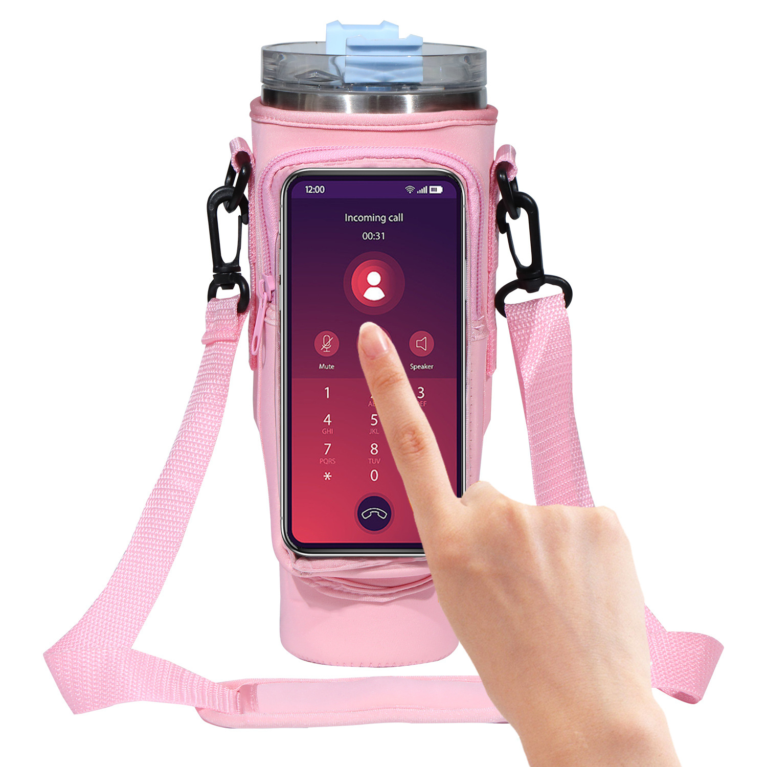 Tumbler 40 OZ Water Bottle Sleeve Cup Holder Durable Neoprene Water Bottle Carrier Pouch Bottle Accessories WLL2487