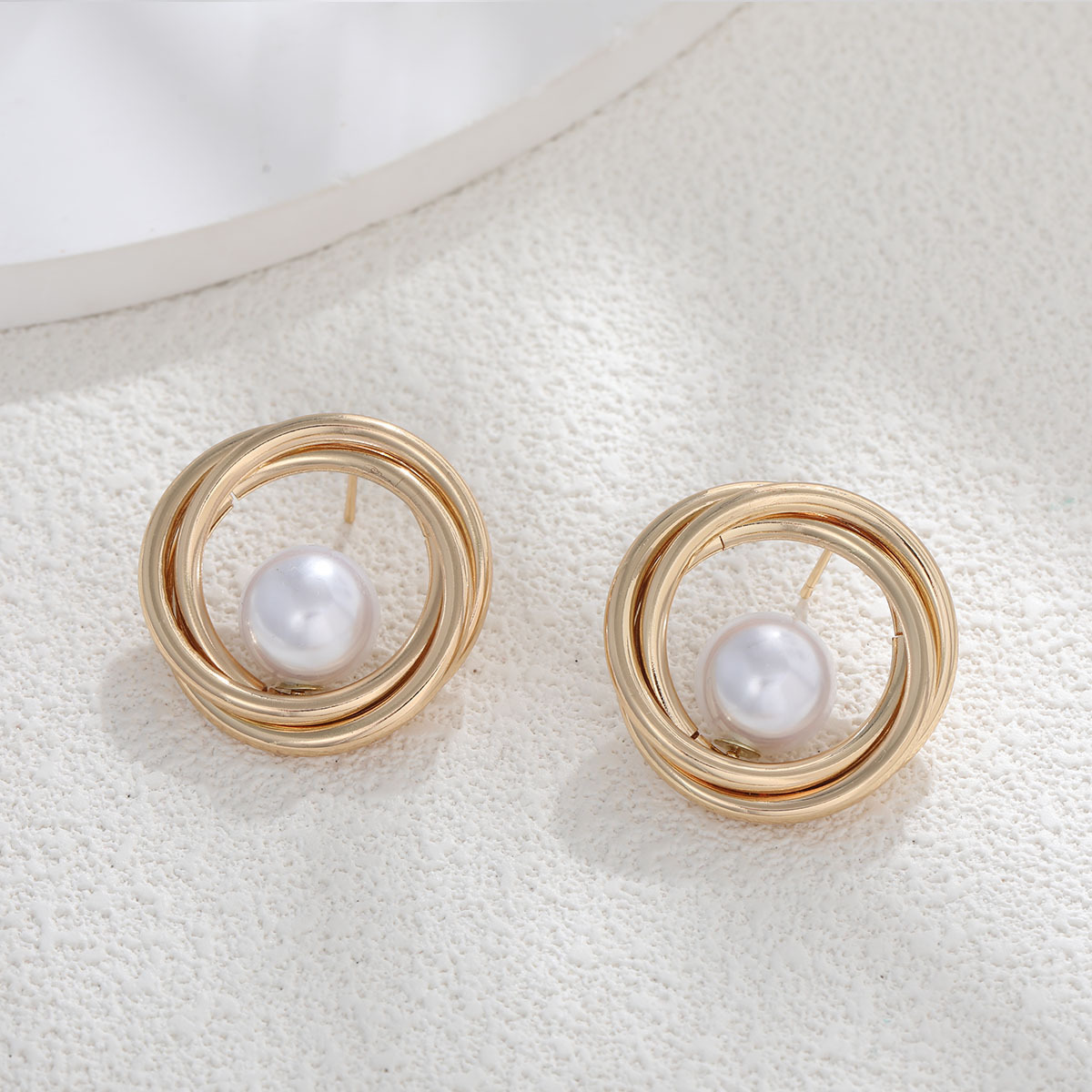 Cluster Stud Crystal Gold Black Large Embellished Women Girls Evening Party Mid Affordable Earrings