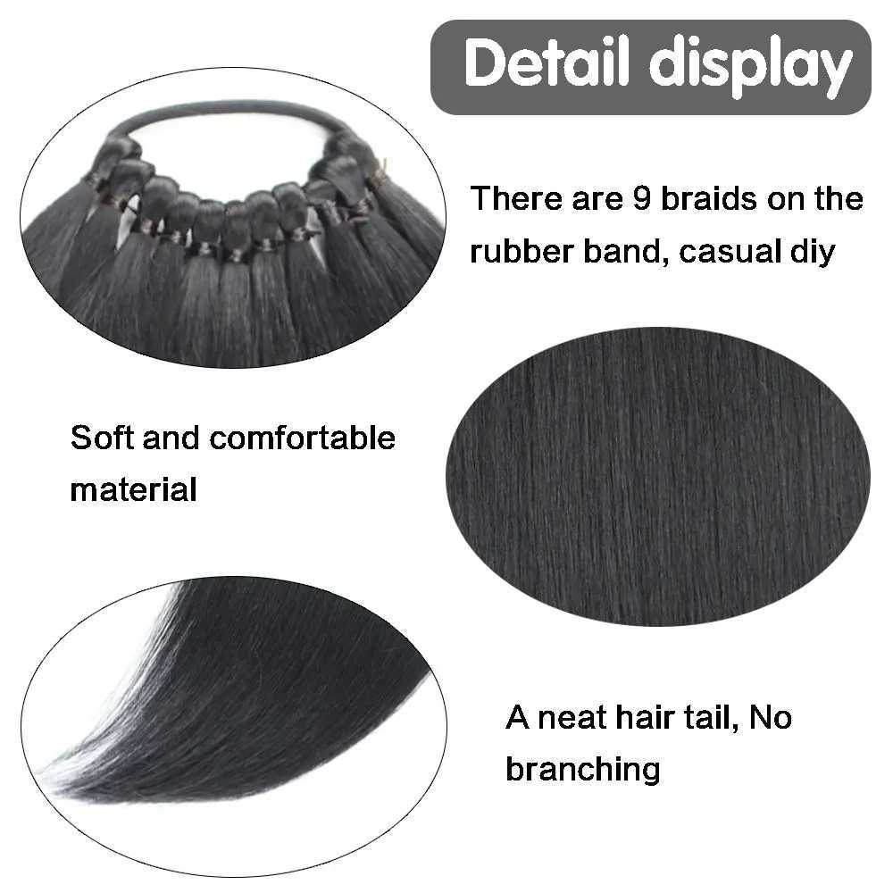 AZQUEEN Synthetic Hair Extensions Long Straight False Horse Tails Fake Hairpiece 24 Inch Ponytail For Women DailyXJ241221