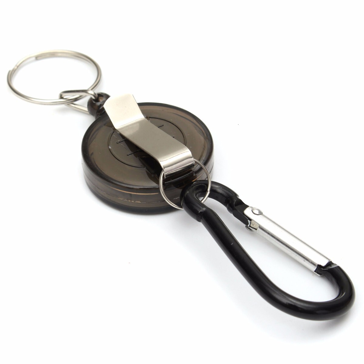 Multifunctional Multi-color Roll Retractable Keychain Rope Bag Recoil ID Card Holder Keyring Key Chain Steel Cord
