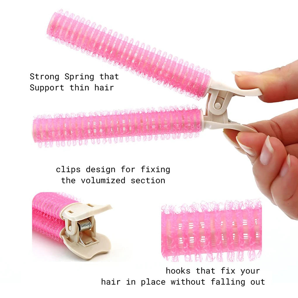 2/5PCS Hair Root Fluffy Clips Bangs Hairstyling Hairdressing Hairpins Lazy Curly Tube Portable Travel Washable Curlers Rollers 241220