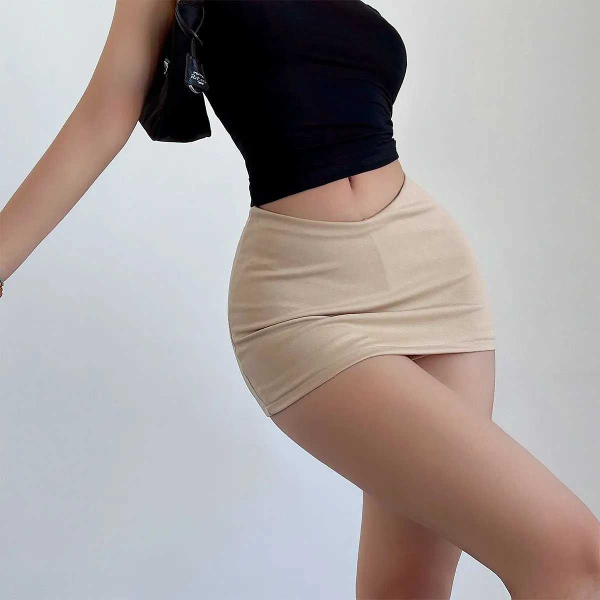Women Summer Sexy Shorts Skirts Summer Korean Low Waist Office Ladies Mini Skirts Fashion Casual Solid A Line Skirts NewXJ241221