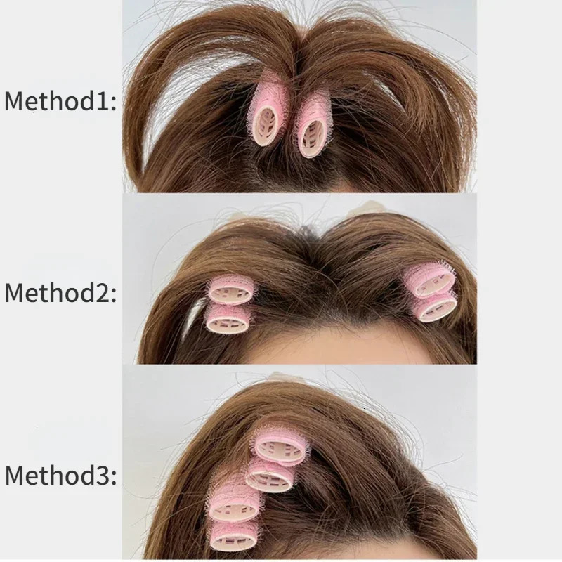 1/2pcs Self-adhesive Curling Roller Air Bangs Fluffy Hairpin Lazy Hair Curler Tube Hair Root Natural Hair Clip Pro Styling Tools 241220