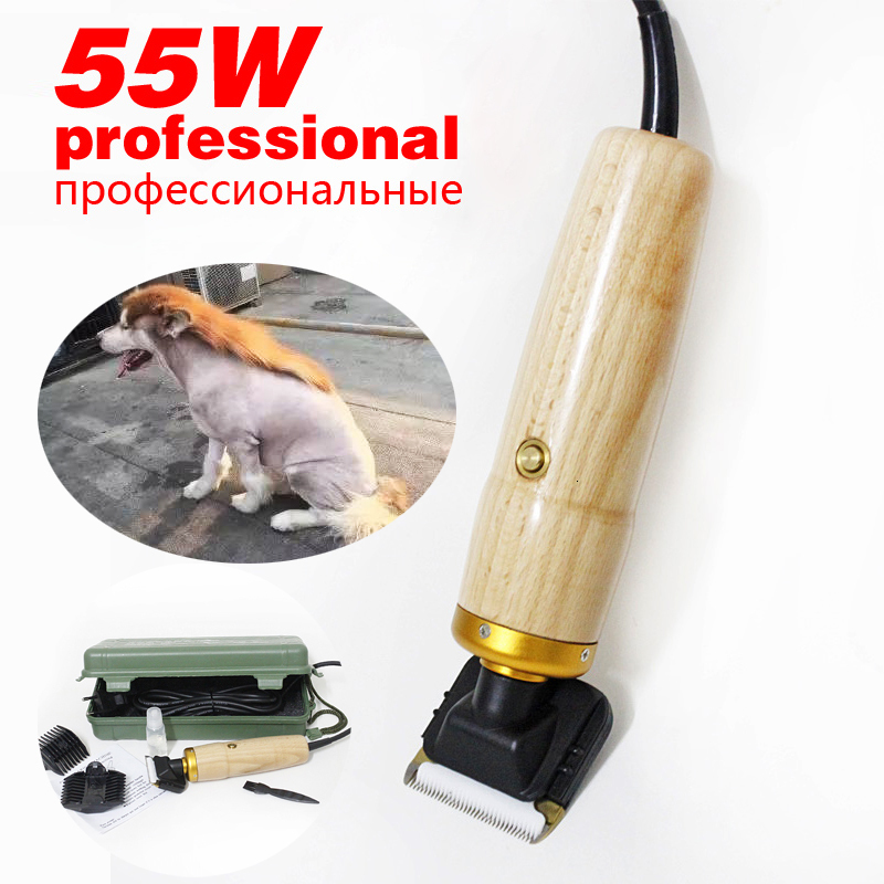 Professional Dog Hair Trimmer 55W EU High Power Scissors Pet Grooming Electric Clipper Shaving Cut Hine