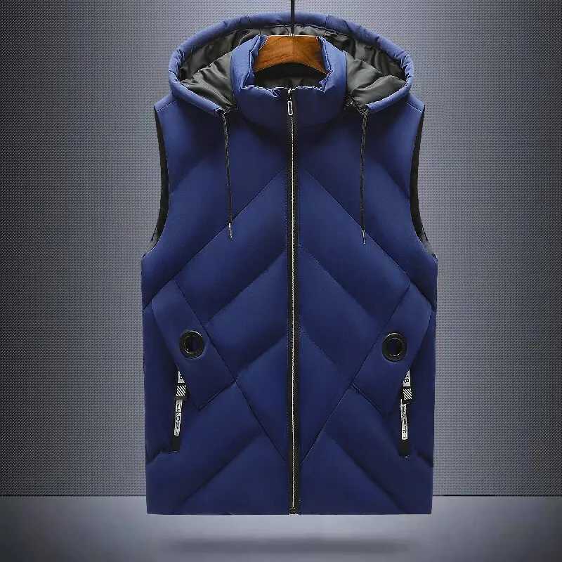 Men Vest Windproof Vest Men Jacket Sleeveless Vest Winter Jacket Casual Coat Men down Cotton Warm Thicken Waistcoat thick giletXJ241221