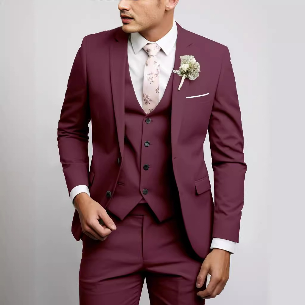 K807 Men's High-End Business Casual Suit - Autumn Fashion Wedding Dress for Formal Occasions