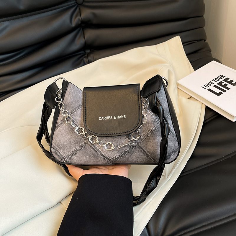 new niche designer popular shoulder bag splicing fashion generous commuting multifunctional handbag bag