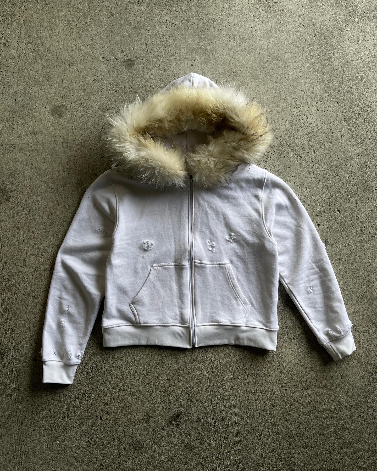 White Winter Warm Thickening Fresh Style 2024 New Hoodies Zip Up Oversizeds Fur Collar Sweatshirtss for Women's Y2k Clothes