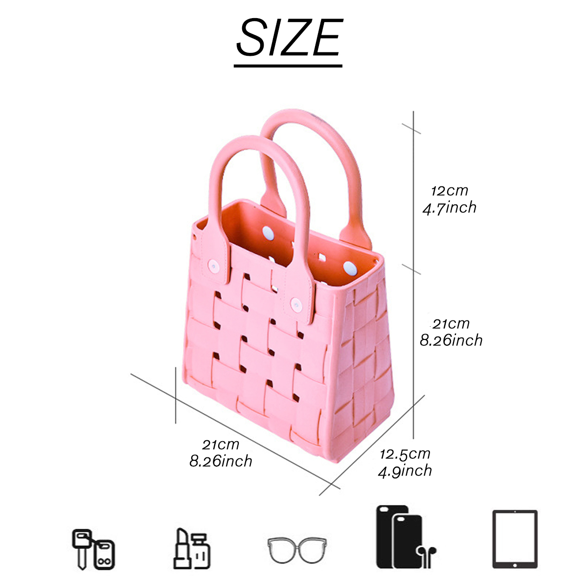 Rubber Men & Women, Large Capacity Travel Tote Bag For The Beach Boat Pool