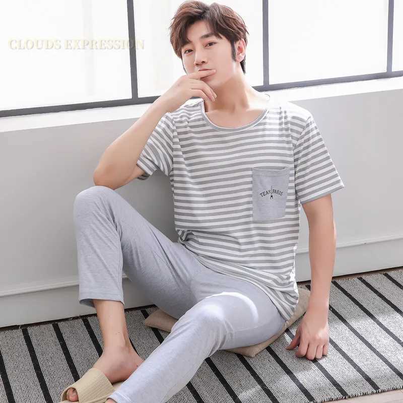 Brand Cartoon Mens Pajama Striped Panda Pajama Set Casual Mens Pajama Pants 4XL Home Fashion W241221