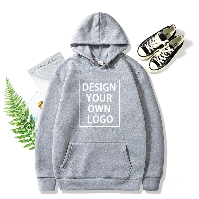 Customize Hoodies Men Women Casual Hoody Own Design Pullover DIY Picture Text Sweatshirt Clothing Loose Trend New Top Wear