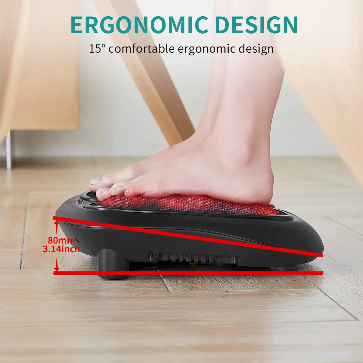 Nekteck Foot Massager with Heat to Relieve Painful Sores Shiatsu Heated Electric Kneading for Plantar Fasciitis 241213