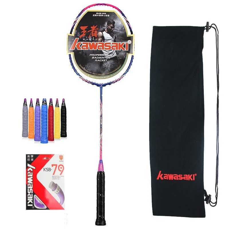 The original Kawasaki King K8II badminton racket attacks T-shaped head fullerene carbon fiber racket suitable for intermediate playersW241221