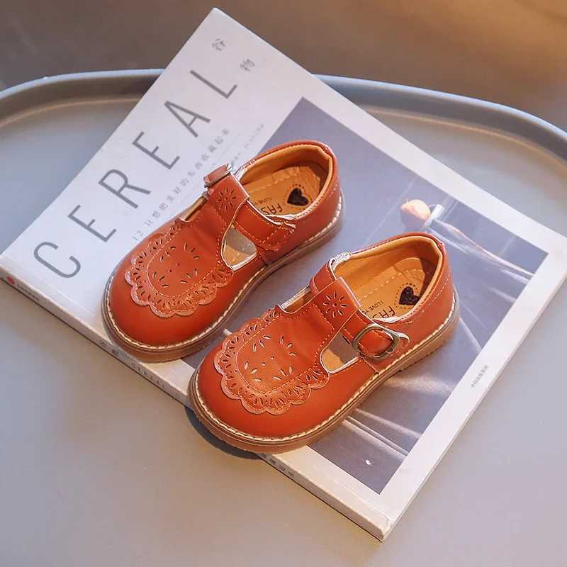 Sneakers Baby Childrens Leather Shoes Four Seasons Models Brown Soft Boys Girls Baby Casual Shoes Beige Fashion Kid Baby Walking Shoes H241221