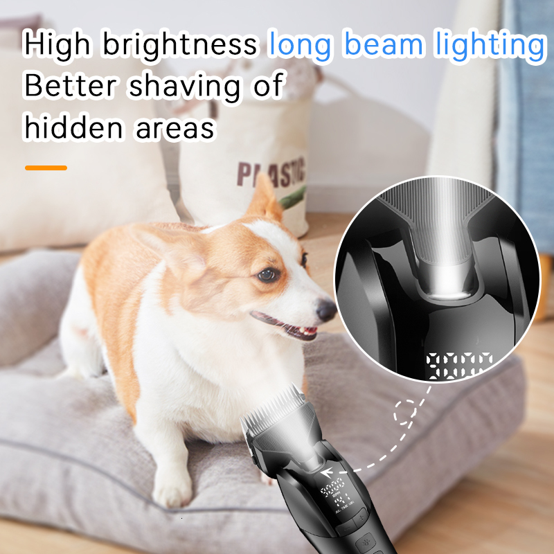 Professional Pet Dog Grooming Electric Rechargeable Cat Shaver Dogs Hair Trimmer 10W Animals Clipper Adjust Motor Speed