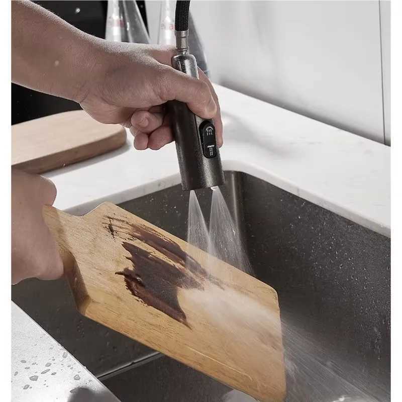 Kitchen Faucet Temperature Faucet Kitchen Pl Out Kitchen Sink Faucet Digital Display Function Rotatable Kitchen Taps Z241221