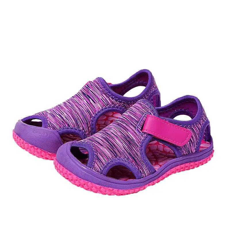 Sandals Girls Sandals Spring and Summer Childrens Closed Toe Sports Beach Shoes Boys Wading Shoes Candy Color Kids shoes H241217