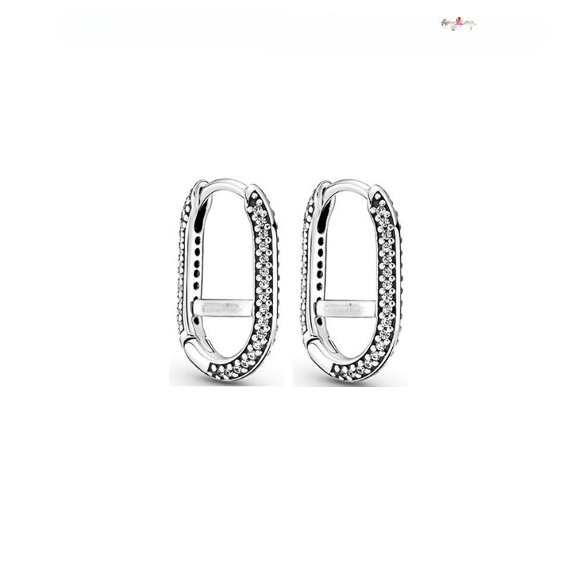 Silver Earrings New ME Earrings for women Pave Chain Earring Gold Rose Gold Plated wholesale