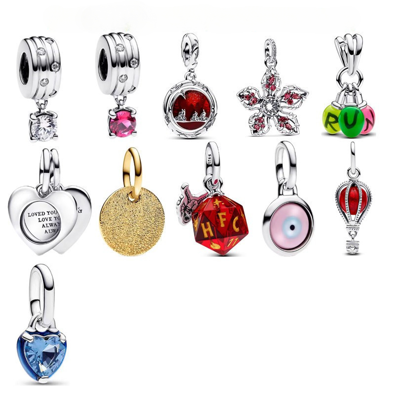 2025 New Silver Fashion New Women's Jewelry Charm Series Pendant DIY Bracelet Accessories Beads Suitable For Christmas Gift Free Shipping