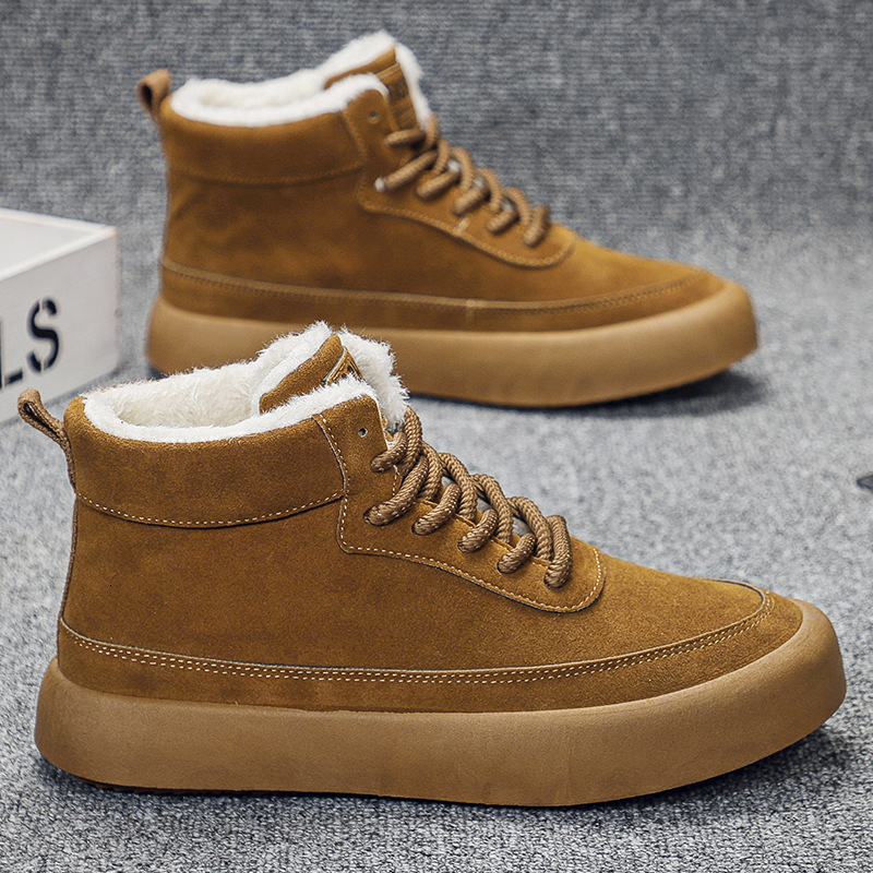 designer boot 2024 Winter New fashion Men's Snow Boots With Velvet Thickened Men's Shoes Warm high quality Cotton Shoes Men's Large Cas