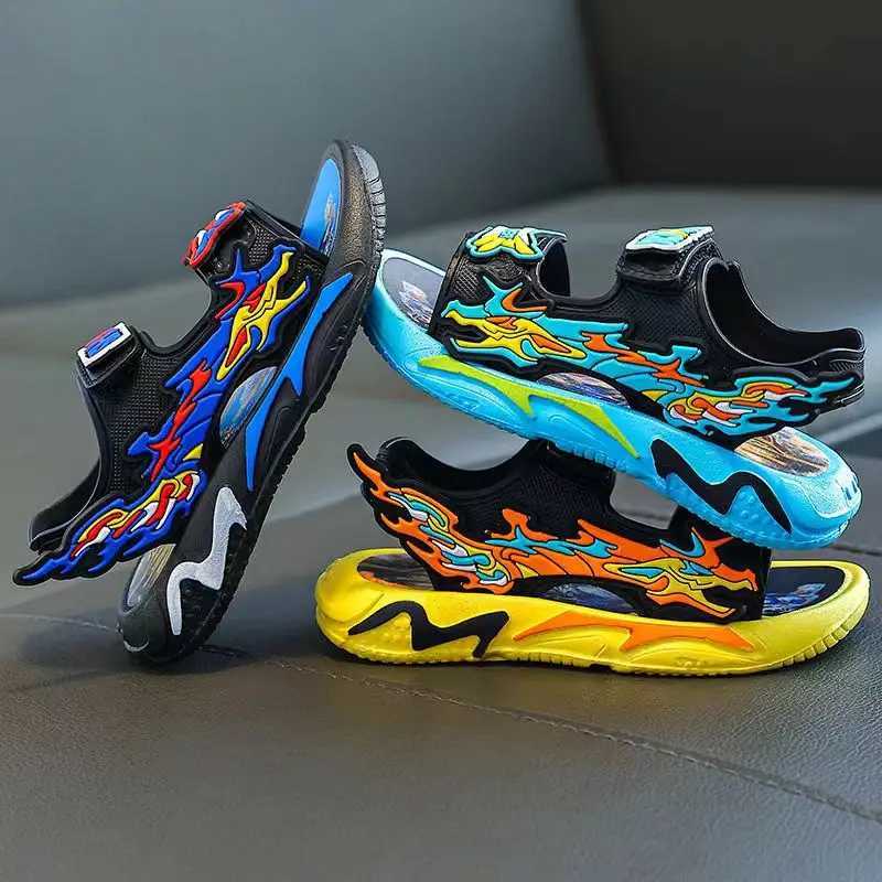 Sneakers Versatile Kids Sandals Stylish Lightweight Anti-Slip for All-Season Comfort - Easy Hook Loop Closure H241221