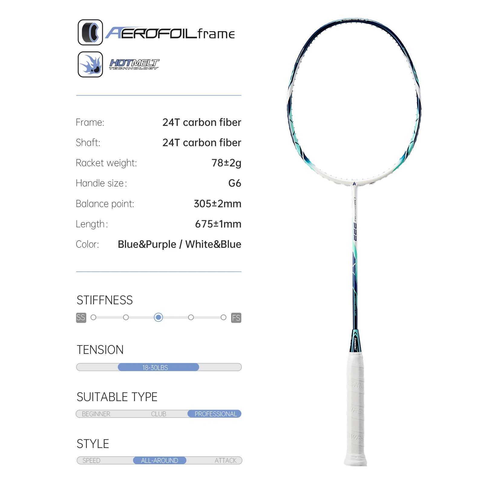 Kawasaki 5U Paddle Dragon 222 Professional Flexible Paddle 24T All Carbon Fiber PaddleW241221