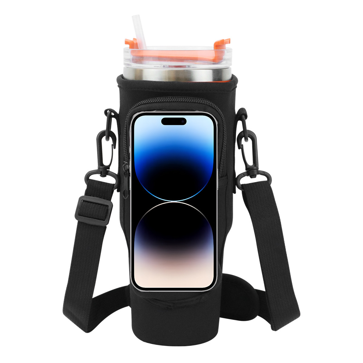 Tumbler 40 OZ Water Bottle Sleeve Cup Holder Durable Neoprene Water Bottle Carrier Pouch Bottle Accessories WLL2487