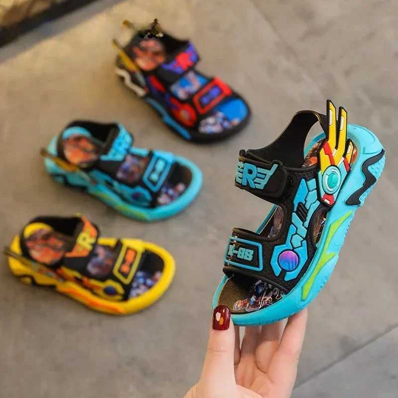Sneakers Boys Sandals Summer Kids Shoes Toddler Baby Boys Sandals Infant Casual Beach Children Outdoor Black Shoes H241221