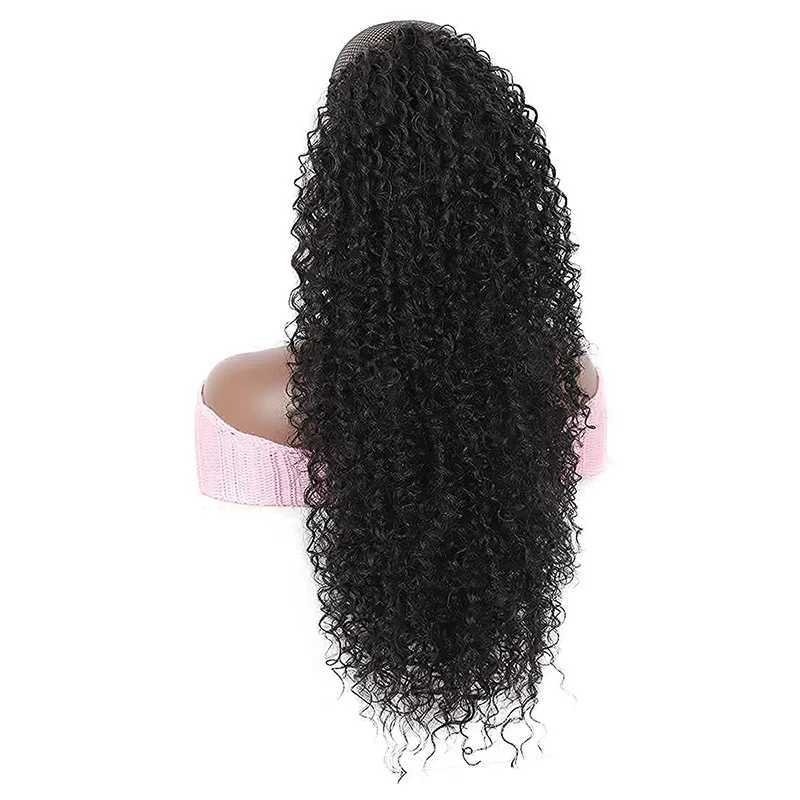Sylhair Drawstring Curly Ponytail Extension for African Women Afro Kinky Curly Hair Pieces Synthetic Heat ResistantXJ241221