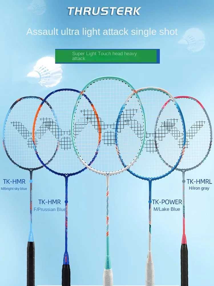 6U 5U Victor Super Light TK-HMR TK-HMRL Badminton Racquet sword Badminton Racket made of 100% carbon fiber with free grip strutW241221