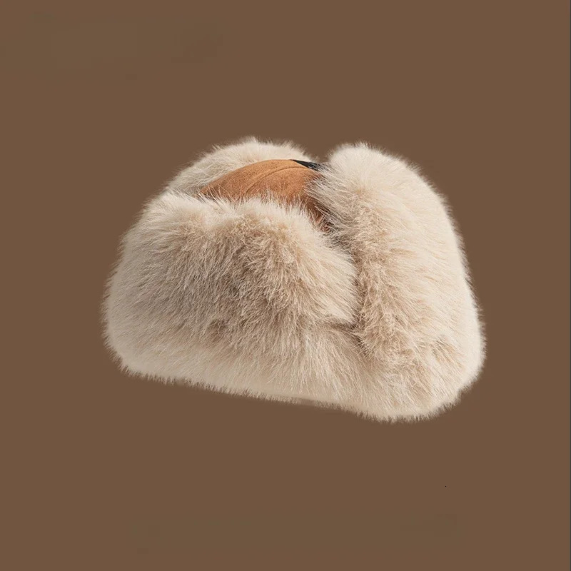 High qUAlity wInter velvet suede Lei Feng hat for men and women outdoor cycling warm ear protection for skiing Ushaka Russian hat 241220