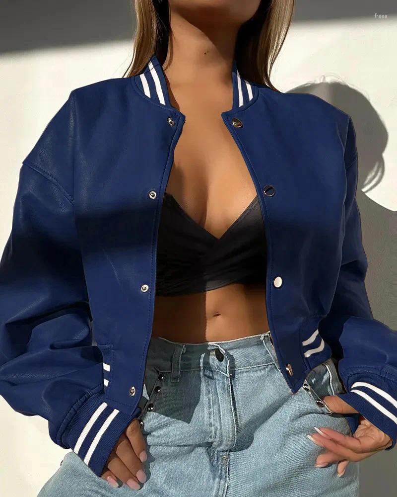 Women's Jackets Elegant And Handsome Women Coat 2025 Autumn/Winter Long Sleeve Royal Sister Wind Motorcycle Fashion PU Leather Jacket Small