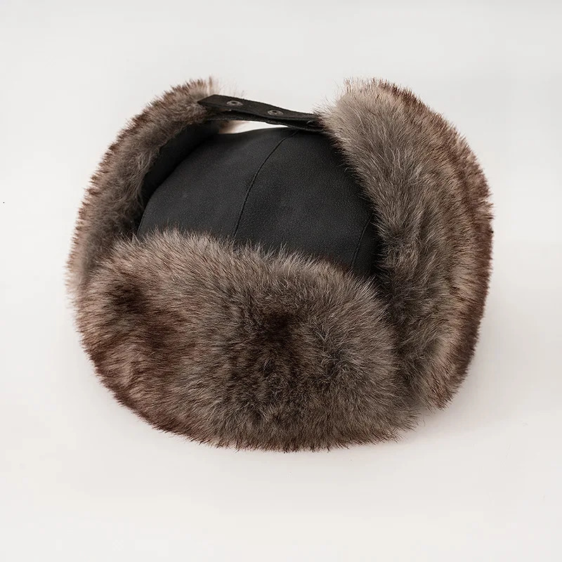 Lei Feng hat mens plush ear hat womens winter bicycle waterproof and windproof red star hat retro warm and cold hat 241220