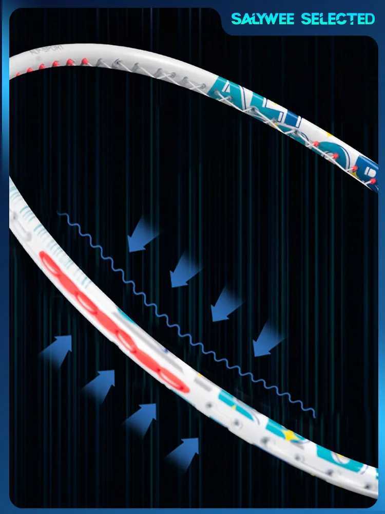 ALPSPORT Badminton Racket 4U all carbon fiber T700 Solid Center 40T ultra light and high weightW241221