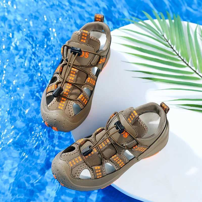 Sneakers Childrens girls sandals childrens beach sandals new anti slip soft sole breathable girls and boys shoes lightweight childrens shoes H241221